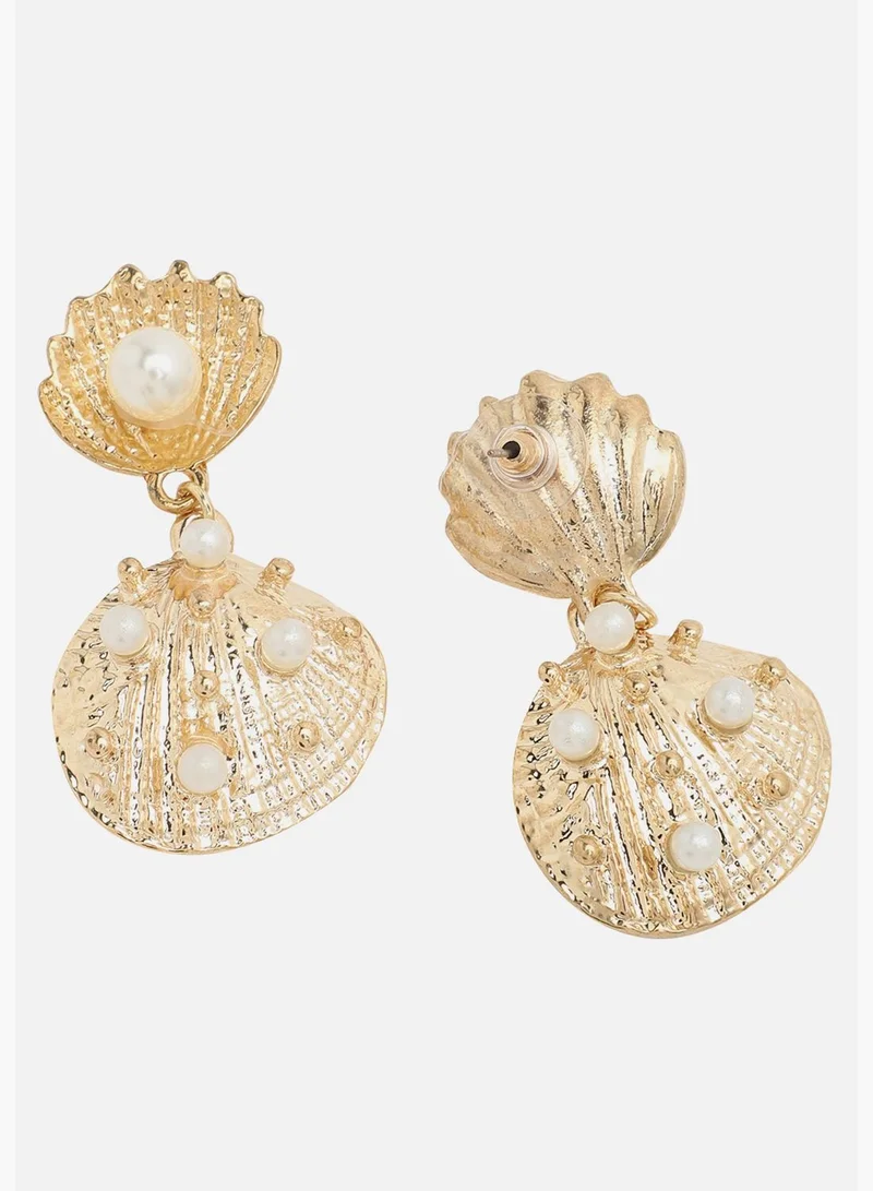 SOHI Gold Plated Party Designer Stone Drop Earring For Women
