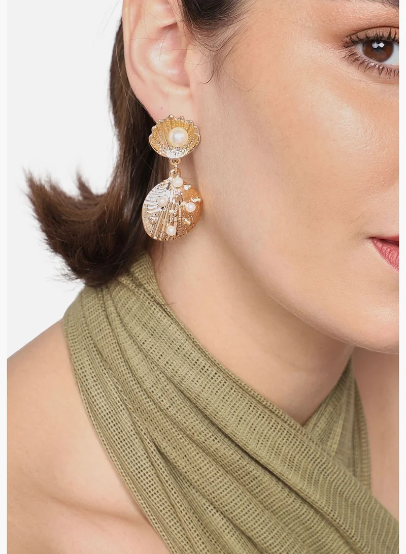 SOHI Gold Plated Party Designer Stone Drop Earring For Women