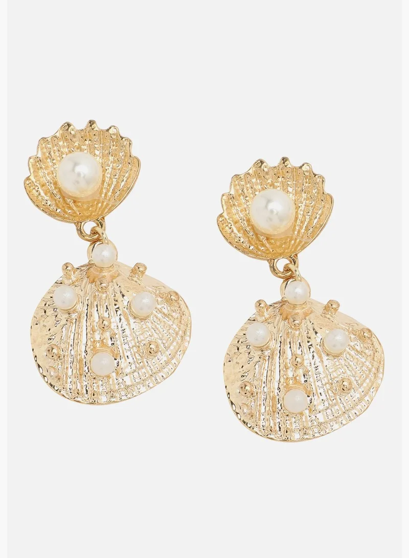 SOHI Gold Plated Party Designer Stone Drop Earring For Women