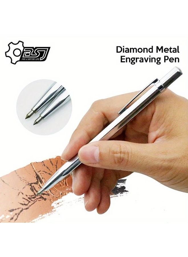 2pcs Diamond Glass Cutter Pen And Hard Alloy Engraving Tool Set - Image 2