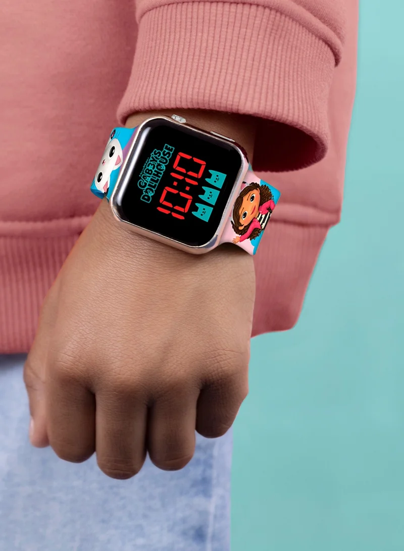 غابيز دول هاوس ساعة جابي بلمبات  وحزام مطبوع