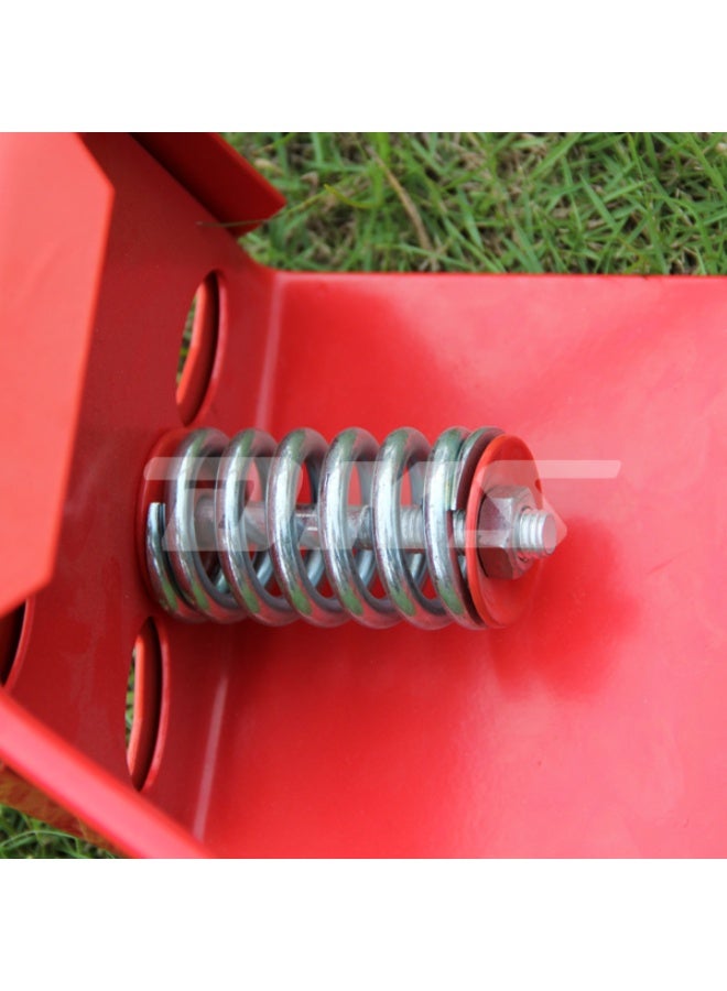 طوق كرة سلة مزدوج قطر 45 سم احترافي بآلية امتصاص الصدمات (Spring-Loaded) قابل للتركيب على الحائط، حلقة معدنية شديدة التحمل مع شبكة ثلاثية الألوان - مناسب للداخل والخارج ولعبة السلام دانك (Dunking). - Image 4