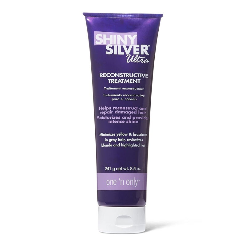 One N Only One 'n Only Shiny Silver Deep Conditioning Hair Mask - Hydrating Treatment for Blonde, Gray, Bleached & Highlighted Hair - Restores Shine, Repairs Damage, Neutralizes Brassy Tones (8.5 oz) - Image 1