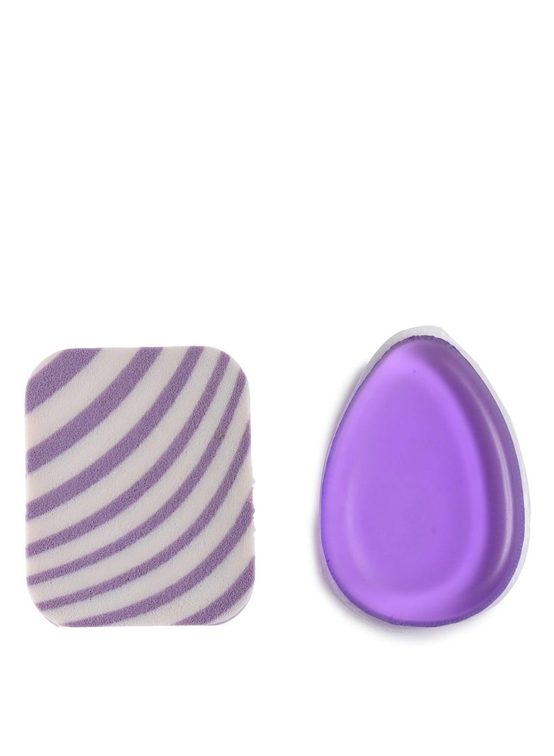 Plan A Silicone and Latex Makeup Sponges Set – 2 Pcs | High Quality Washable Silicone Sponge + Soft Latex Sponge | Perfect Application for Foundation, Concealer, Contour, Powder, Blush - Image 1