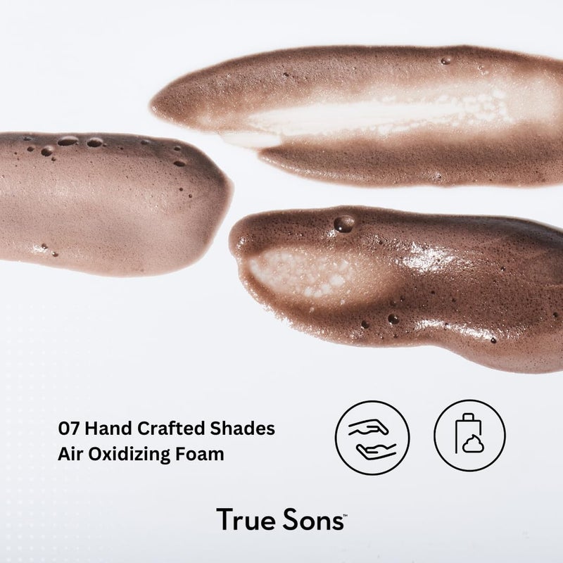 True Sons Hair Dye Foam for Men - Natural Look - Effortless, Multi-Use Dye Kit with Instant Color Booster Applicator, Ammonia-Free Formula, Simpler Hair and Beard Dye (Auburn) - Image 3