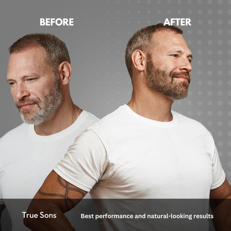 True Sons Hair Dye Foam for Men - Natural Look - Effortless, Multi-Use Dye Kit with Instant Color Booster Applicator, Ammonia-Free Formula, Simpler Hair and Beard Dye (Auburn) - Image 4