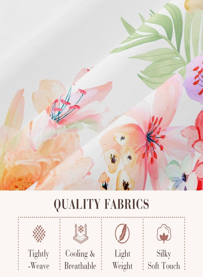 YIYEA Queen Sheet Set, Luxury 1800TC Hotel Quality Double Brushed Microfiber Floral Bed Sheets for Queen Size Bed, Extra Soft, Deep Pocket, Shrinkage and Fade Resistant, 4PC (Queen) - Image 2