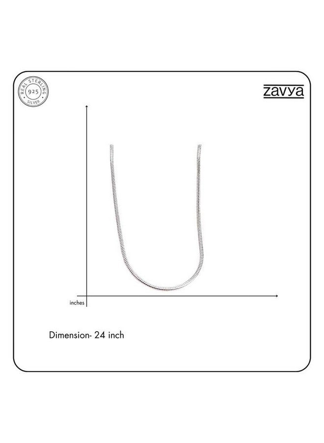 ZAVYA 925 Sterling Silver Sleek Oxidized Plated Chain for Him | Gift for Men and Boys | With Certificate of Authenticity and 925 Hallmark - Image 4