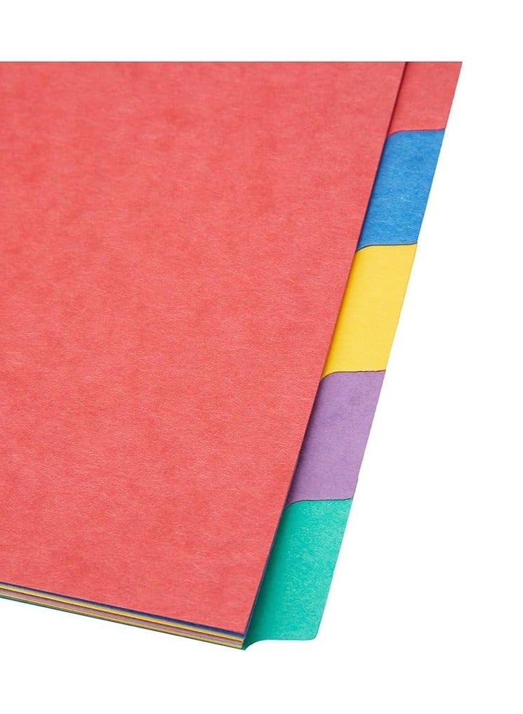 Rexel Manilla A4 10 Part File Divider (Assorted Colors 210 GSM Thick Paper) - 1 Count - Image 2
