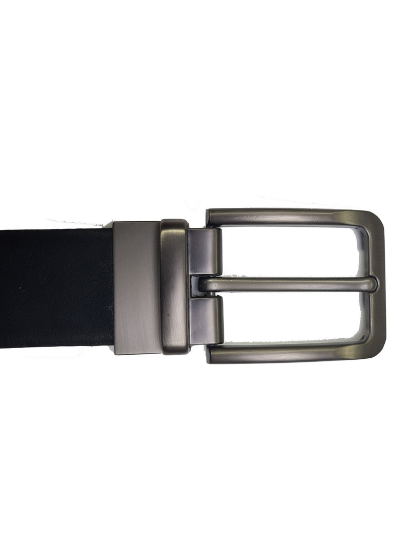 جينيون حزام جلد مزدوج الوجهين كاجوال بطول قابل للتعديل - Image 2