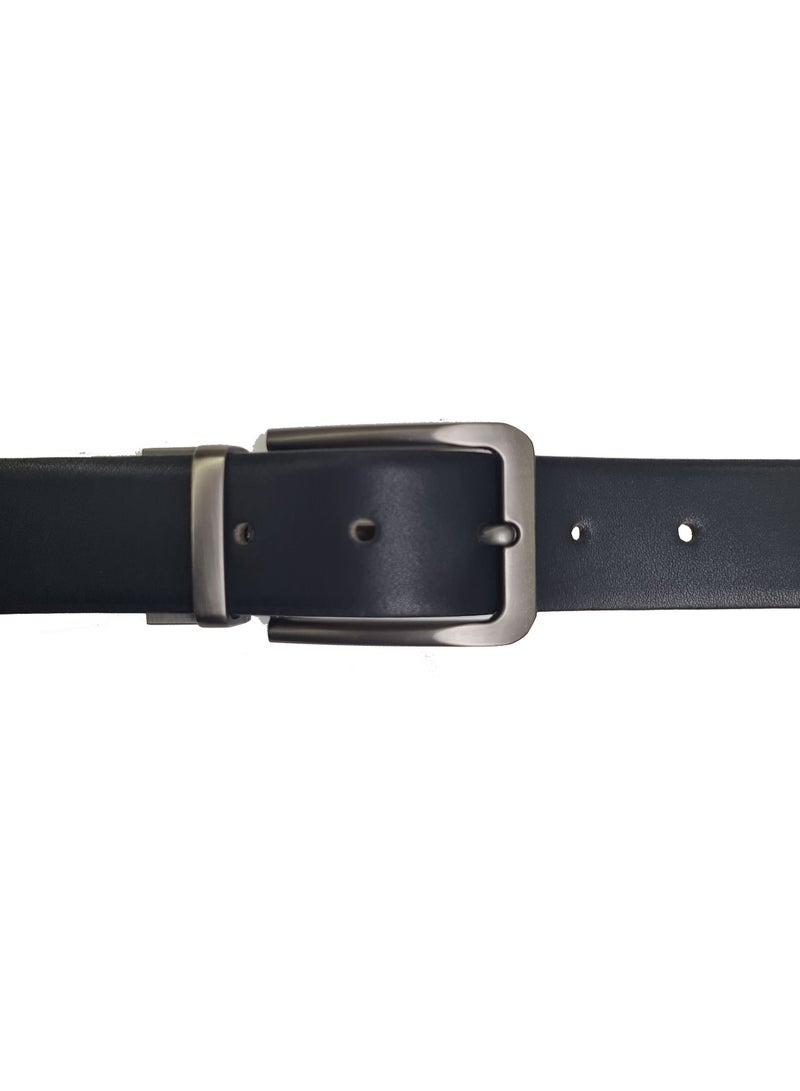 جينيون حزام جلد مزدوج الوجهين كاجوال بطول قابل للتعديل - Image 4