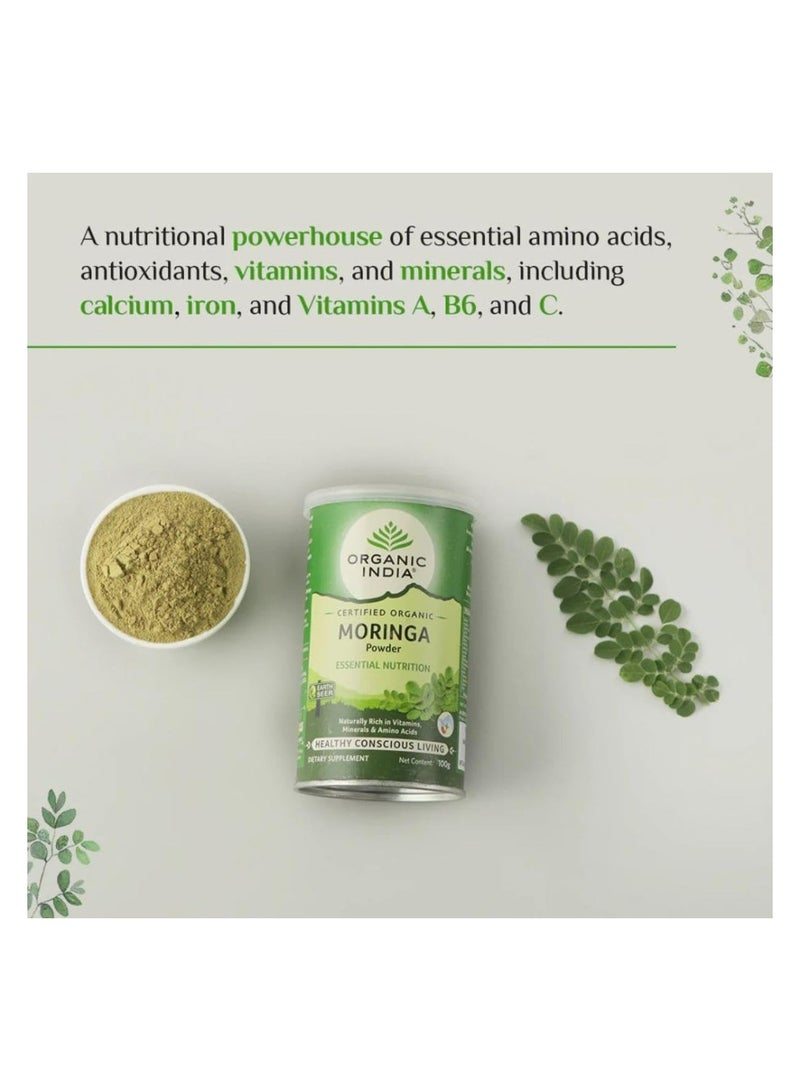 Organic India Organic India Moringa Powder 100gm  - Image 2