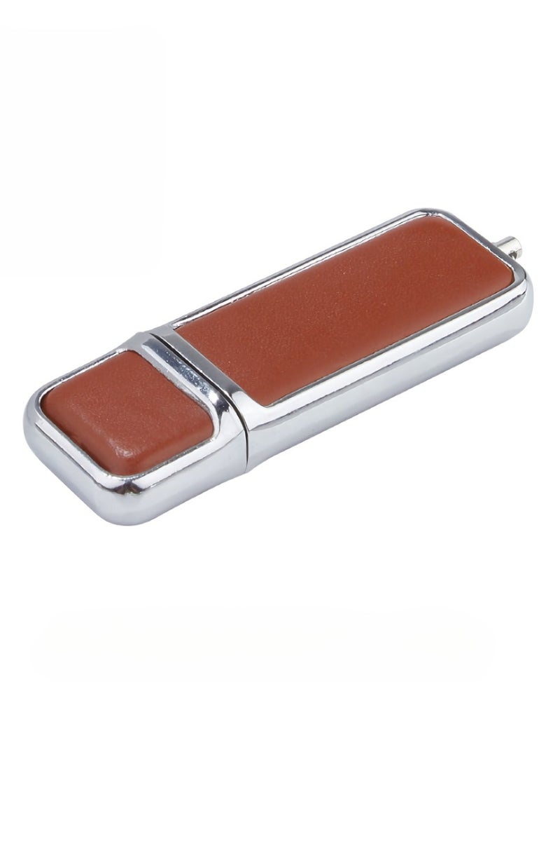 USB Flash Drive, Leather Keychain USB Pen Drive, Compact And Portable High Speed Thumb Drive, Shock Resistant USB Memory Stick For Laptops Computers, (1pc, Brown, 128GB)