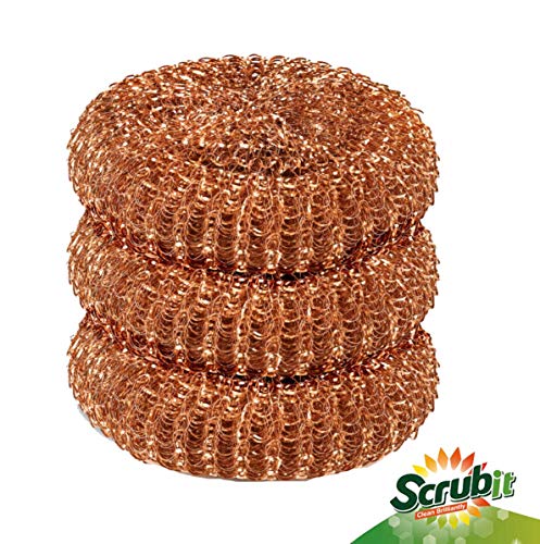 SCRUBIT 12 Pack Copper Coated Scourers by SCRUBIT – Scrubber Pad Used for Dishes, Pots, Pans, and Ovens. Easy scouring for Tough Kitchen Cleaning. - Image 4