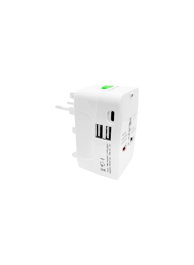 PROMASS promass Universal Travel Adapter with USB & Type-C Port, Worldwide AC Outlet Plugs (including 3 Pin), Child Safety Doors, High-Conductivity Copper, Mini Lightweight Design with Travel Bag for US/UK/EU  - Image 2