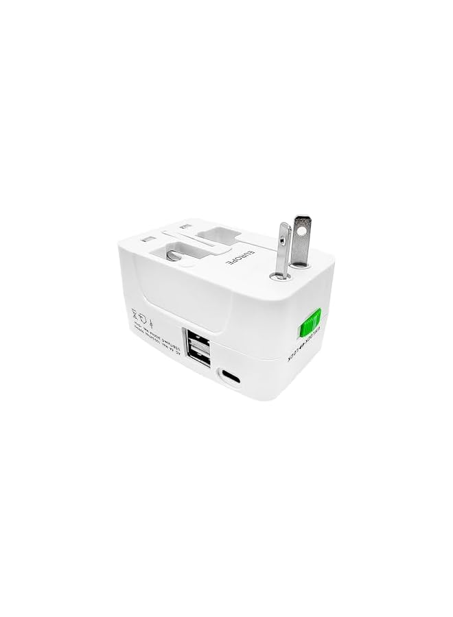 PROMASS promass Universal Travel Adapter with USB & Type-C Port, Worldwide AC Outlet Plugs (including 3 Pin), Child Safety Doors, High-Conductivity Copper, Mini Lightweight Design with Travel Bag for US/UK/EU  - Image 3
