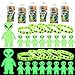 Seematn 25 Set Mini Alien Figure Luminous Silicone Wristbands Green Blessing Cards and Mesh Bags for Alien Themed Party Favors Decorations Goodie Bag Fillers Birthday Supplies Holiday Gifts - Image 2