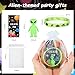 Seematn 25 Set Mini Alien Figure Luminous Silicone Wristbands Green Blessing Cards and Mesh Bags for Alien Themed Party Favors Decorations Goodie Bag Fillers Birthday Supplies Holiday Gifts - Image 4