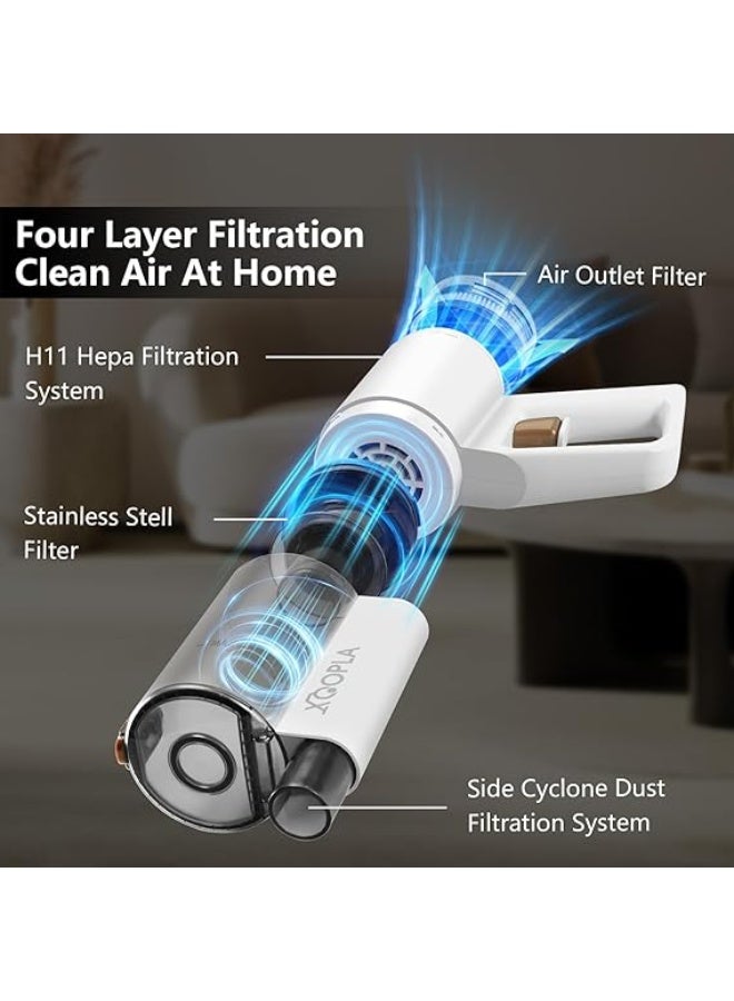 Xoopla Stick Vacuum Cleaner, 2 in 1 Mopping Wet Dry 5M Corded Vacuum and Mop Combo with Powerful 800W 24Kpa Suction Lightweight Quiet Handheld Vacuum for Hardwood, Tile, Marble and Carpet Cleaning - Image 4