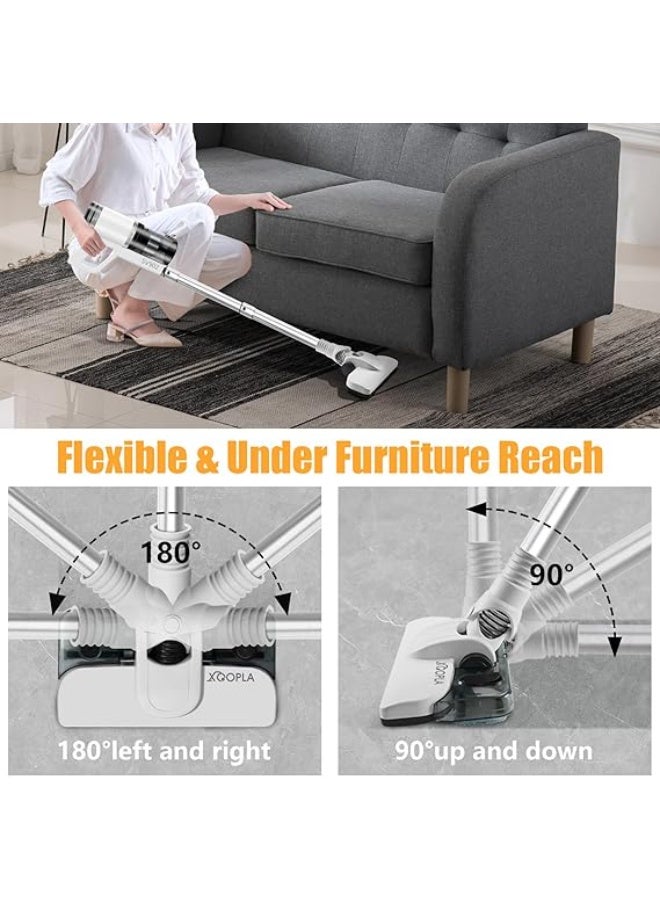 Xoopla Stick Vacuum Cleaner, 2 in 1 Mopping Wet Dry 5M Corded Vacuum and Mop Combo with Powerful 800W 24Kpa Suction Lightweight Quiet Handheld Vacuum for Hardwood, Tile, Marble and Carpet Cleaning - Image 2