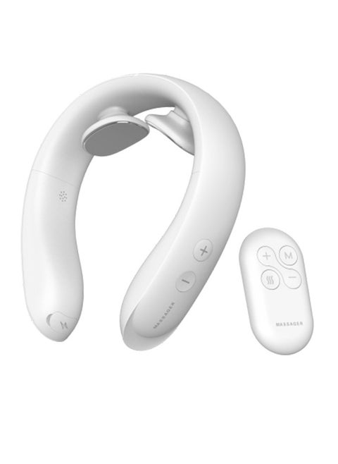 Neck Massager with Heating Function, Multi-Functional Home Use Pulse Therapy Device for Neck and Shoulder Pain Relief, Smart Neck Wrap Massager with Remote Control