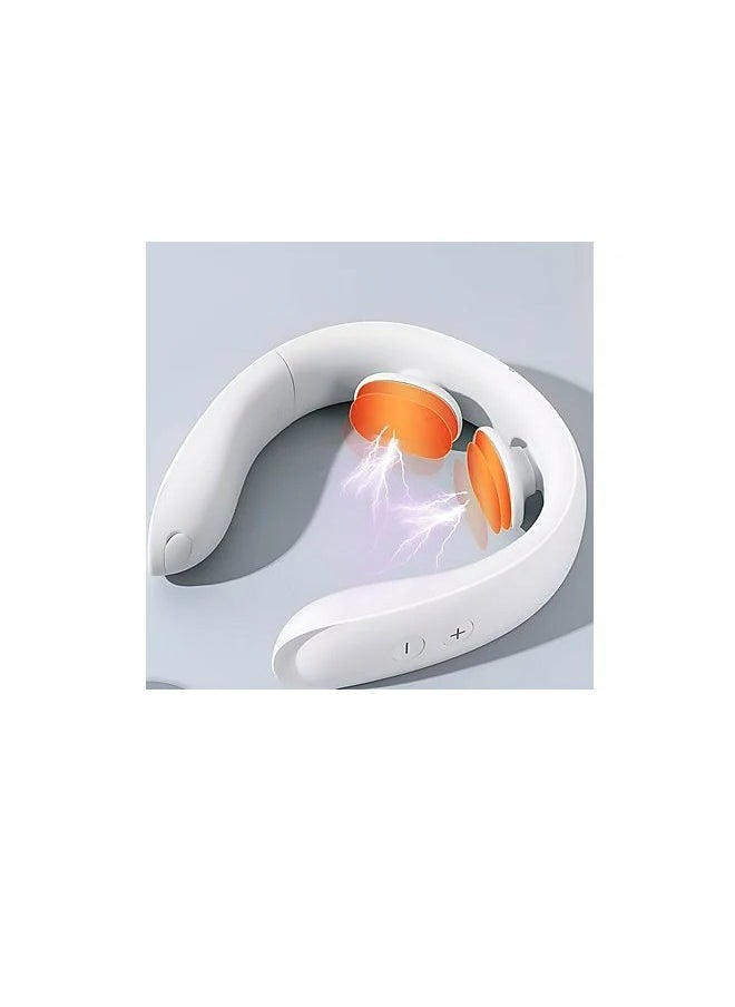 Neck Massager with Heating Function, Multi-Functional Home Use Pulse Therapy Device for Neck and Shoulder Pain Relief, Smart Neck Wrap Massager with Remote Control