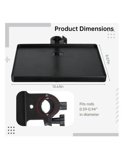 SYOSI Microphone Stand Tray, 10.63 * 8.07’’ Large Universal Sound Card Tray, Large Universal Sound Card Tray, for Recording, Live Streaming, Stage Performance, Standard Tray  - Image 3