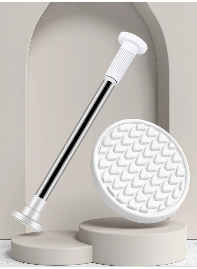 CozyNest Premium Stainless Steel Tension Curtain Rod No Drill Non-Slip Extendable Shower Rod Closet Hanging Rod for Wall Mount Room Divider Bedroom Living Room Balcony70CM*120CM