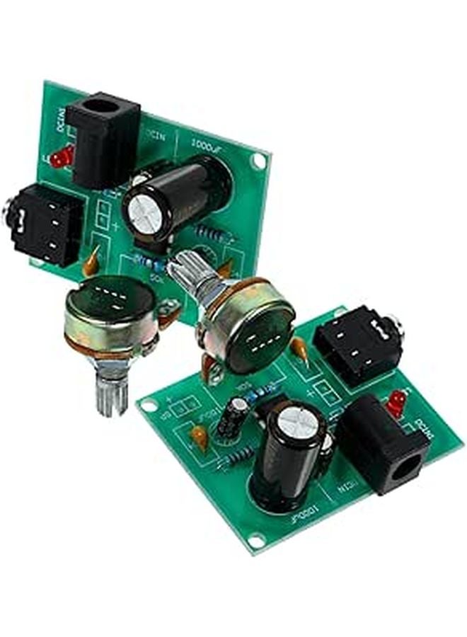 2 Sets Low Power Audio Stereo Amplifier Module Kit with Compact Indicator Light for DIY Projects - Image 1