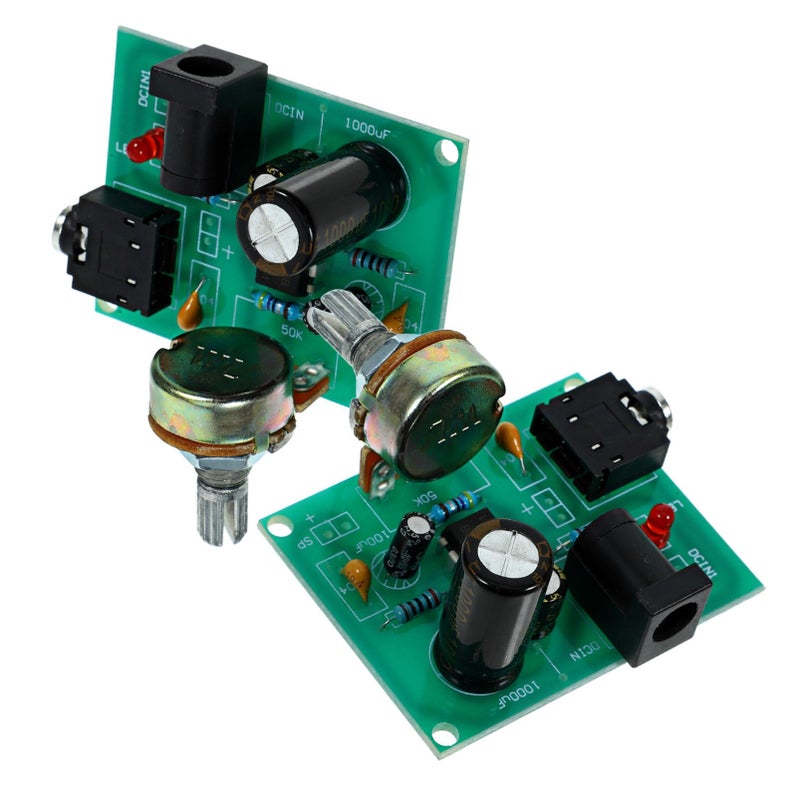 2 Sets Low Power Audio Stereo Amplifier Module Kit with Compact Indicator Light for DIY Projects - Image 2
