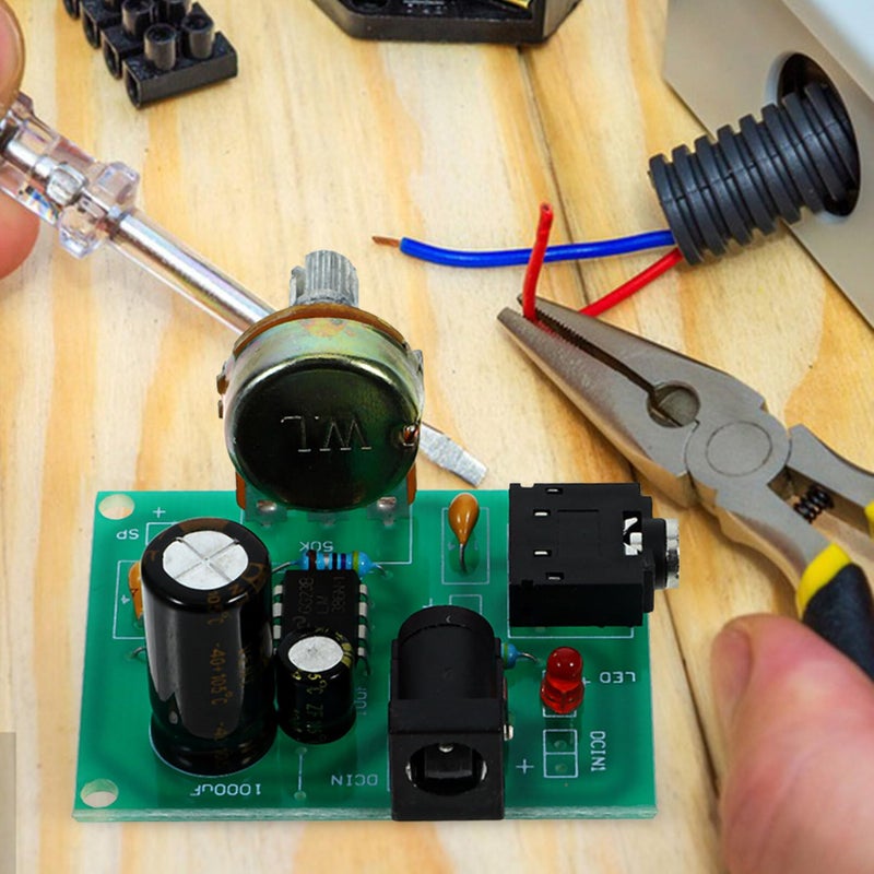 2 Sets Low Power Audio Stereo Amplifier Module Kit with Compact Indicator Light for DIY Projects - Image 3