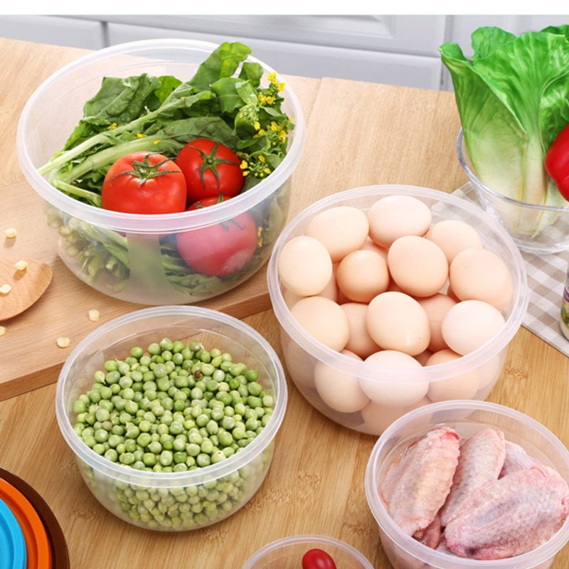 ATRDTO Plastic Multicolor Salad Bowl Set Microwave and Dishwasher Safe Ideal for Baking  Prepping  Cooking and Serving Food (Set of 7) (Multicolor-Round) - Image 4