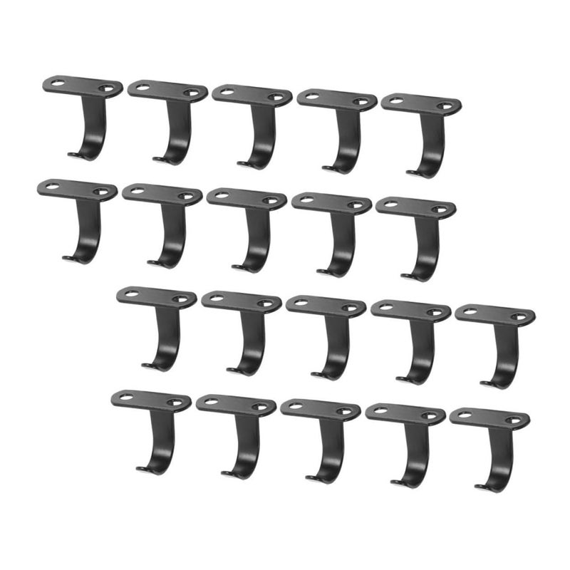 Stainless Steel Ceiling Mounted Heavy Duty Screw Mounted Robe And Towel Hangers 20pcs For Kitchen Bathroom Cabinets Garage Under Shelf Storage - Image 2