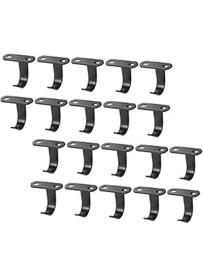 Stainless Steel Ceiling Mounted Heavy Duty Screw Mounted Robe And Towel Hangers 20pcs For Kitchen Bathroom Cabinets Garage Under Shelf Storage - Image 1