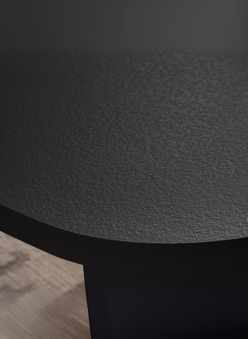 Karnak Black Block Modern Coffee Table – Luxury Center Table with Cylindrical Base | Customizable Design Rectangular | Minimalist Designer Furniture for Living Room , Balcony & Garden UAE - Image 4