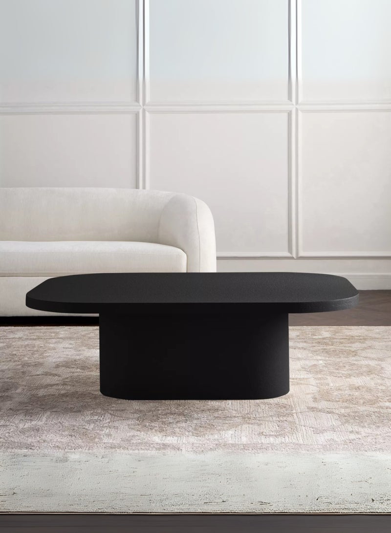 Karnak Black Block Modern Coffee Table – Luxury Center Table with Cylindrical Base | Customizable Design Rectangular | Minimalist Designer Furniture for Living Room , Balcony & Garden UAE - Image 2