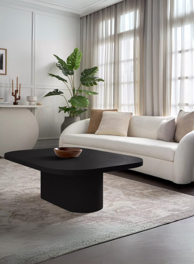 Karnak Black Block Modern Coffee Table – Luxury Center Table with Cylindrical Base | Customizable Design Rectangular | Minimalist Designer Furniture for Living Room , Balcony & Garden UAE - Image 5