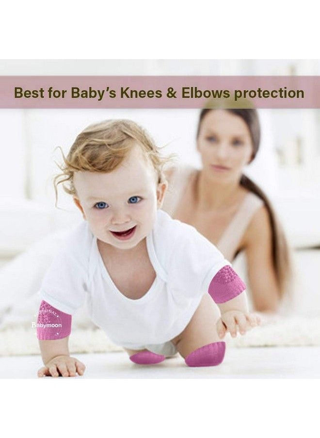 BabyMoon Baby Knee Pads For Crawling Antislip Padded Stretchable Elastic Cotton Soft Breathable Comfortable Knee Cap Elbow Safety Protector (Pack Of 6 Pairs Multi)  - Image 4