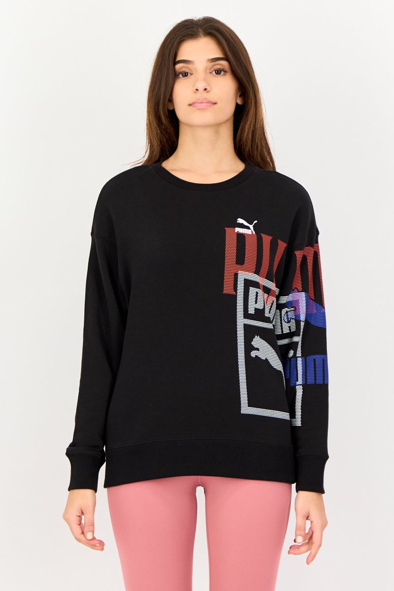 PUMA Women Sportswear Fit Long Sleeve Outdoor Sweatshirt, Black - Image 1