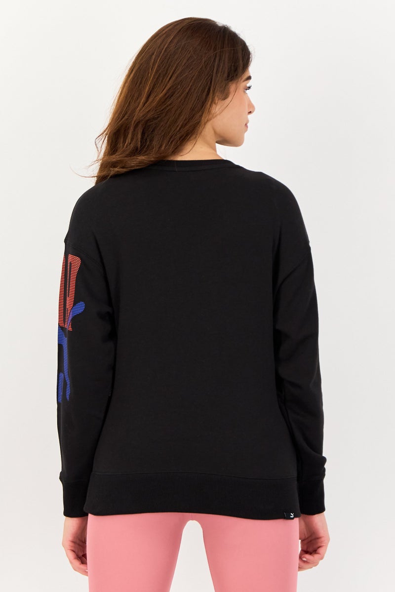 PUMA Women Sportswear Fit Long Sleeve Outdoor Sweatshirt, Black - Image 3