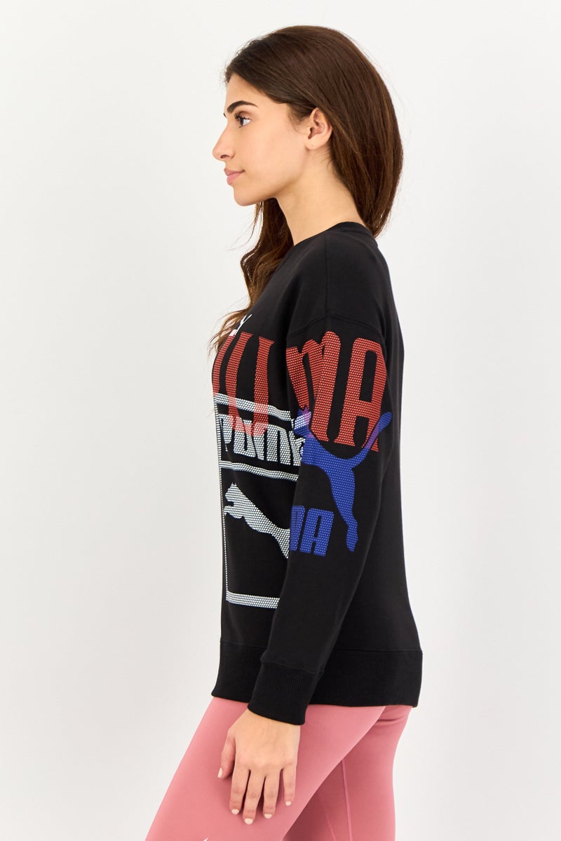 PUMA Women Sportswear Fit Long Sleeve Outdoor Sweatshirt, Black - Image 2