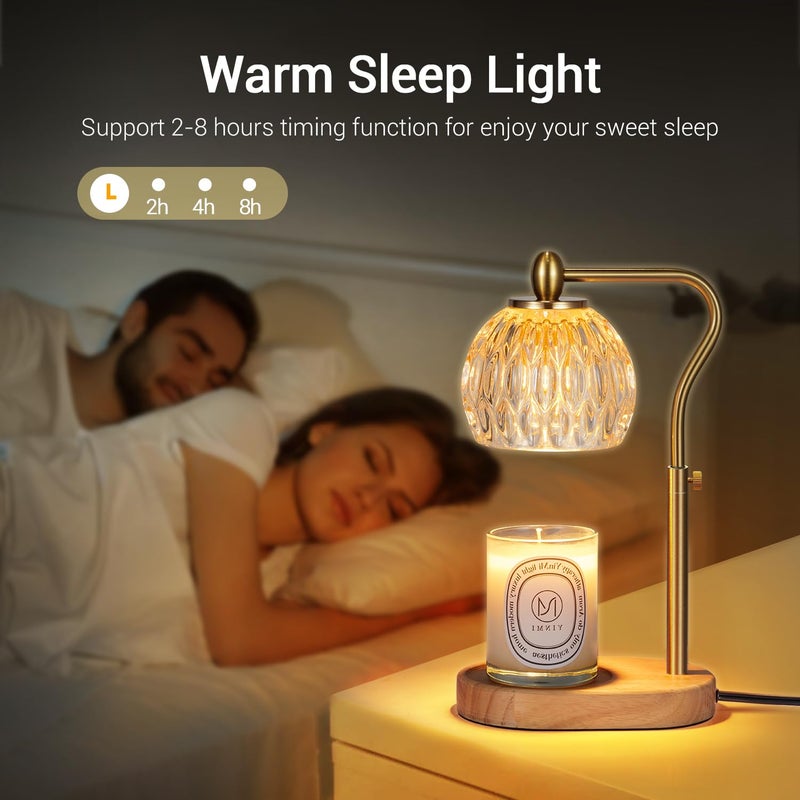 NVRGIUP Candle Warmer, Candle Warmer Lamp with Timer & Dimmer Height Adjustable Scented Candles, with 2 * 50W Bulbs for Home Decor Mothers Day(Gold) - Image 5