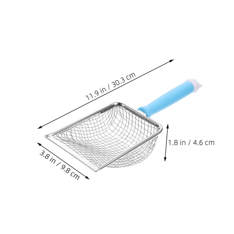 Stainless Steel Cat Litter Scoop Cat Litter Scooper Pets Litter Scoop Litter Shovel Cat Litter Scoop Metal Mesh Scooper For Cat Litter Box Pet Supplies - Image 3