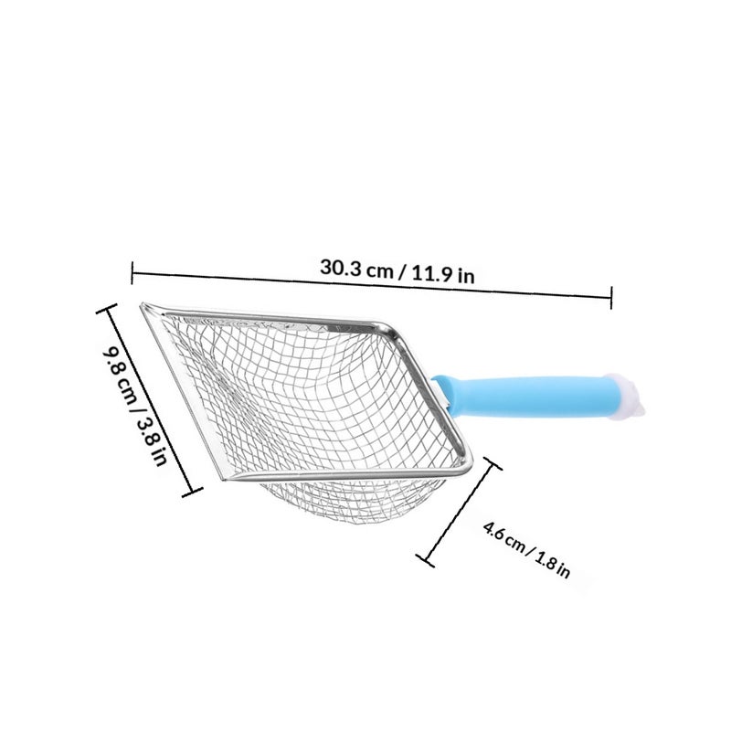 Stainless Steel Cat Litter Scoop Cat Litter Scooper Pets Litter Scoop Litter Shovel Cat Litter Scoop Metal Mesh Scooper For Cat Litter Box Pet Supplies - Image 2