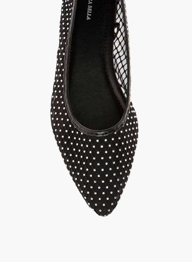 Flora Bella By Shoexpress Women's Stud Embellished Slip-On Ballerina Shoes Ramadan Collection - Image 4