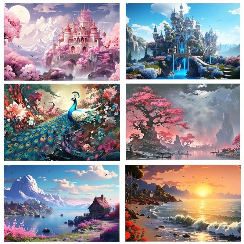 Bluejw 1000-Piece EVA & Paper Jigsaw Puzzle for Adults & Kids Wood Oil Painting Educational Decompression Toy Age 5+ Years - Image 5