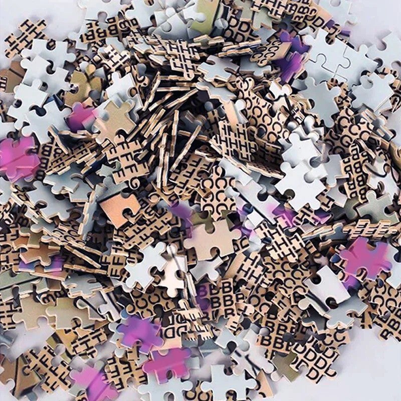 Bluejw 1000-Piece EVA & Paper Jigsaw Puzzle for Adults & Kids Wood Oil Painting Educational Decompression Toy Age 5+ Years - Image 2