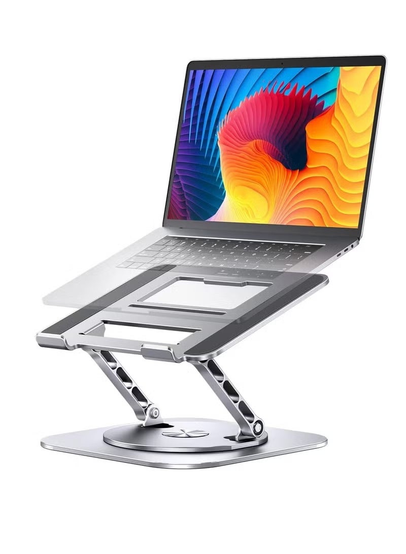 Adjustable Laptop Stand with 360 Degree Rotating Base Foldable Ergonomic Notebook Holder Compatible with Laptops up to 16 Inches for Home and Office - Image 1