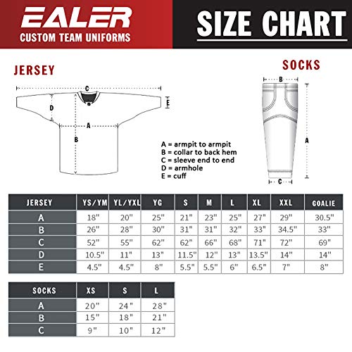 EALER HS100 Series Team Color Dry Fit Ice Hockey Socks Foer Junior To Senior & Youth To Adult - Image 4