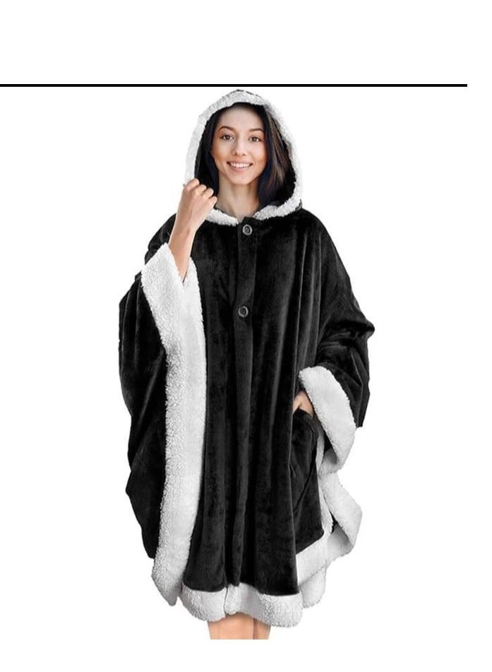 Winter and Warm Cloaks - Luxury Winter (Black) Winter and Warm Cloaks - Luxury Winter (Black) - Image 1